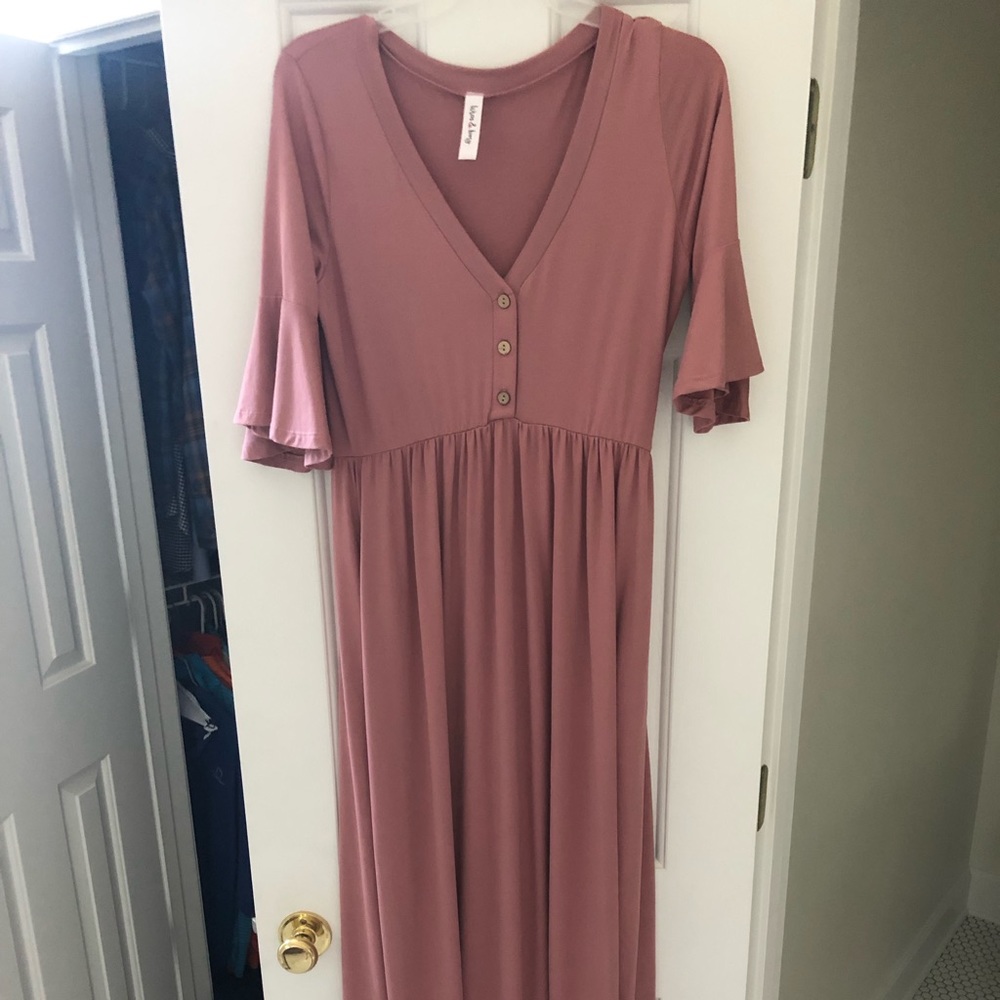 Wren and ivory maternity dress
